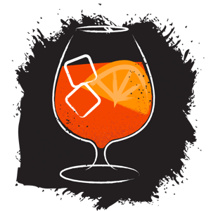 Illustration of aperol spritz cocktail