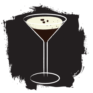 Illustration of espresso martini cocktail