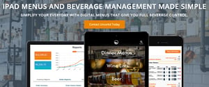 Homepage of Uncorkd a digital menu provider for bars and restaurant beverage programs