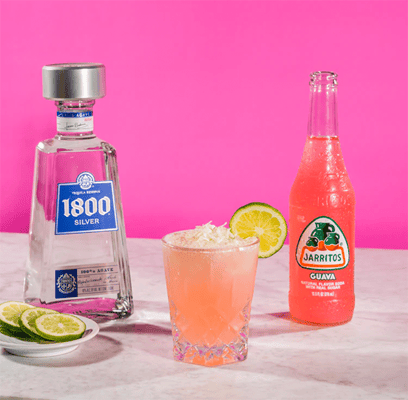 Image of 1800 Blanco Tequila and Jarritos Grapefruit with a Paloma Cocktail